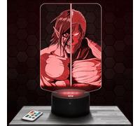 Bedside lamp, Manga Night Light - Attacker vs Armored 3D LED Illusion Lamp, Christmas Birthday Gift idea for Boys and Girls Children's or Adult Bedroom Night Light lamp