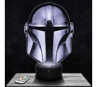 Bedside Lamp, Night Light - Manda lorian Helmet 3D LED Illusion Lamp, Christmas Birthday Gift Idea for Boys and Girls Night Light for Child or Adult Bedroom TOP