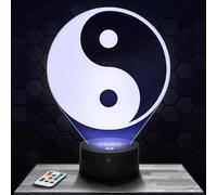 Bedside lamp, Night Light The Yin and Yang Forces 3D LED Illusion Lamp, Christmas, Gift idea for Boys and Girls Night Light for Child or Adult Bedroom
