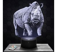 Bedside lamp Rhinoceros Decoration Wild Animal Africa. Gift idea for Men and Women Rhinoceros Object Adult Night Light Room Decor. Original Christmas, Gift idea for Men and Women.