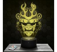 Bedside lamp Samurai Demon Japanese Decoration War. Gift idea for Men and Women, Samurai Demon Japanese Object, Adult Night Light, Bedroom Decor. Original Christmas, Gift idea for Men and Women.