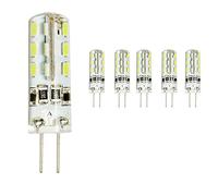 Bedside lamp Set of 5 LED G4 - Cool white - 1.5 W - 12 V DC - Replacement for 15 W bulb - 120 lums - 6000 K