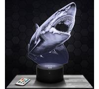 Bedside lamp Shark Marine Animal Decoration. Gift idea for Men and Women, Shark Object, Adult Night Light, Bedroom Decoration. Original Christmas, Gift idea for Men and Women.