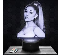 Bedside lamp, Singer Ariana G. Night Light 3D LED Illusion, Christmas, Gift idea Birthday boy and Girl Night Light Child or Adult Bedroom TOP