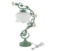Bedside Lamp Stained Glass Flower Table Reading Lamps 4-Way Dimmable Nightstand Desk Lights, One-Light,19 .6 in/50cm Tall for Bedroom, Living Room, Office, Dresser