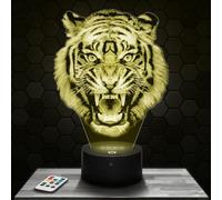 Bedside lamp Tiger Wild Animal Africa Feline Decoration. Gift idea for Men and Women, Tiger Object, Adult Night Light, Bedroom Decoration. Original Christmas, Gift idea for Men and Women.