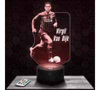 Bedside lamp, V. Van Dijk Football Player Night Light 3D LED Illusion, Christmas Birthday Gift Idea for Boys and Girls Children's or Adult Bedroom Night Light