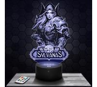 Bedside lamp, Wow Sylvanas Night Light 3D LED Illusion, Christmas, Gift idea Birthday boy and Girl Night Light Child or Adult Bedroom TOP