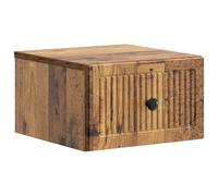 Bedside mini cabinet wall-mounted Old wood engineered wood 33x34.5x20cm 1 drawer