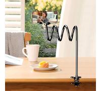 Bedside Phone Holder - Adjustable Long Arm Stand | Phone Desk Mount for Recording, Video Recording, Desk, Couch, Car, Headboard, Lounger, Lazy Lying Up, Sitting, Chair, Bicycle, Where