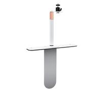 Bedside Projector Stand with Tool Free Installation, Adjustable Height 25-35CM for Optimal Viewing on Sofas, Carbon Steel (White)