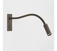 Bedside Reading Wall Sconce, Adjustable Hose Wall Lamp, Modern LED Wall Light - 3W - 3000K, Bronze Finish, Recessed Mount Wall Lights for Workbench, Study