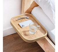 Bedside Shelf Clip-On Nightstand with Cup Holder, Floating Caddy Tray Storage Organizer for Dorms and Apartments, Ideal for Bunk Beds and Small Spaces