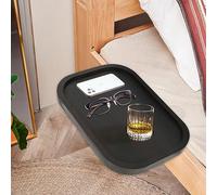 Bedside Shelf for Bed,Bed Hanging Organizer Caddy Shelf Clip On Table Nightstand Tray Wooden Storage Holder (Brown)