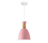 Bedside Small Chandelier Bedroom. Hanging Nordic Industrial Style Pendant Lamp, Atmospheric Light Fixture for Restaurant, Dining Room, Kitchen, Bar(Pink)
