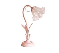 Bedside Stained Glass Flower Table Reading s 4-Way Dimmable Nightstand Desk Lights, One-Light,19.6 in/50cm Tall for Bedroom, Living Room, Office, Dresser