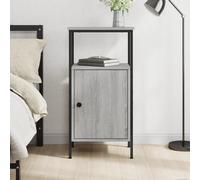 Bedside Storage Cabinet Bedroom Furniture Unit w/ Door & Compartment Side Table
