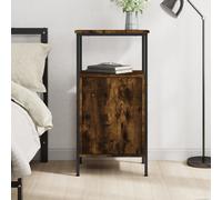 Bedside Storage Cabinet Bedroom Furniture Unit w/ Door & Compartment Side Table