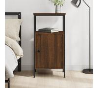 Bedside Storage Cabinet Bedroom Furniture Unit w/ Door & Compartment Side Table