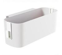 Bedside Storage Caddy with Hooks, Large Capacity Hanging Organizer for Bunk Bed Frame and Headboard, Multi-Pocket Shelf for Books Snacks Essentials, Space-Saving Dorm Room Solution(White)