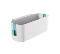 Bedside Storage Organizer Box with Hooks for Hanging on Bunk Bed and Loft Rails, Fits Rails Under 1 1 Inches, Suitable for Storing Cellphones, Magazines, and More (Green)