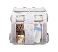 Bedside Storage Organizer - Crib Pocket, Convenient Diaper Holder, Easy-Access Compartments, Sturdy Stitching, Lightweight Nursery Organizer | Works on Bed Frames, Crib Sides, wall Hooks, Compact
