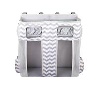 Bedside Storage Organizer - Crib Pocket, Convenient Diaper Holder, Easy-Access Compartments, Sturdy Stitching, Lightweight Nursery Organizer | Works on Bed Frames, Crib Sides, wall Hooks, Compact