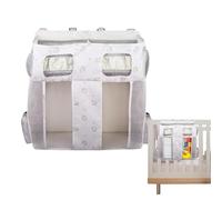 Bedside Storage Organizer, Oxford Near Crib Storage Bag, Multi-Compartment Oxford Diaper Bag Large Capacity Stackable for Boys and Girls