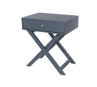 Bedside Table 1 Drawer Modern Bedroom Cabinet with Unique X Shaped Legs