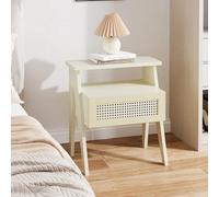 Bedside Table 1 Rattan Drawers Bamboo Nightstand Cabinet Side Table Coffee Table