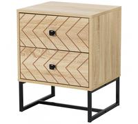 HOMCOM Bedside Table Unit, Unique Zig-Zag Design, none