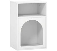 Homcom Bedside Table, Modern Nightstand For Bedroom, White