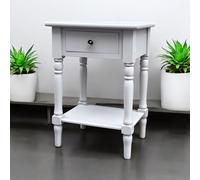 Bedside Table 65 cm Solid Wood Hand-Finished Natural Oaks One-Drawer Nightstand