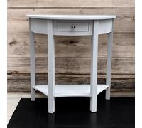 Acacia Home Art Deco Single Drawer Moonstruck Grey Console Table - Size: 80 x 80 x 35cm - Wilko