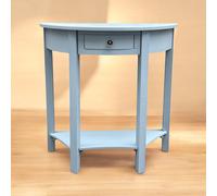 Acacia Home Single Drawer Side Table - Size: 80 x 80 x 35cm - Blue - Wilko