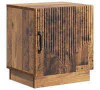 Bedside Table Ample Storage 43 x 34.5 x 47 cm Old Wood Engineered Wood