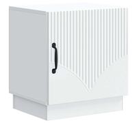Bedside Table Ample Storage 43 x 34.5 x 47 cm White Engineered Wood