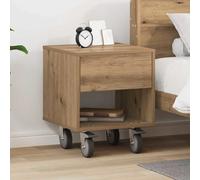 Bedside Table Artisan Oak 40.5x40x48cm Engineered Wood Storage Drawer Nightstand