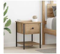 Bedside table Artisan oak engineered wood 34x35.5x45cm 1 drawer 1 shelf stylish