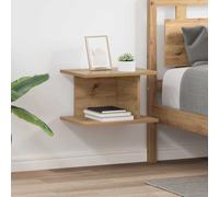 Bedside Table Artisan Oak Engineered Wood 40x30x25cm Modern Rectangular Storage