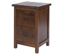 Core Boston Elegant Dark Pine 2 Drawer Petite Bedside Cabinet