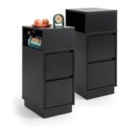 Bedside table, bedside cabinet, slim side table, set