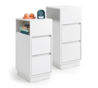 Bedside table, bedside cabinet, slim side table, set