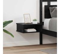 Bedside Table Black Oak 40x31x15cm Engineered Wood Modern Storage SlimDrawerUnit