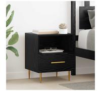 vidaXL Bedside Table Black 40 x 35 x 47.5 cm Engineered Wood