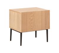 Beliani Bedside Table BLYTHE Natural Ash Wood, Brown