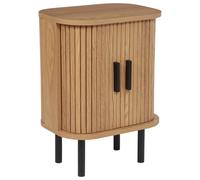 Beliani Bedside Table Bradley Light Brown, Brown