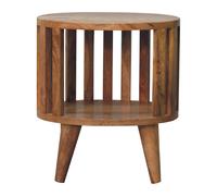 Single Shelf Bedside Wood Solid Ariella 1 Shelve Color Brown