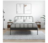 Bedside Table Brown Oak 34x36x50 cm Engineered Wood 1 Drawer 1 Shelf Nightstands