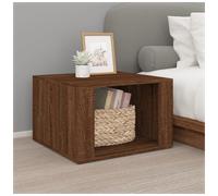 Bedside table Brown Oak 57x55x36 cm Engineered Wood Compact Storage with Drawer